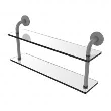 Allied Brass RM-2-22-GYM - Remi Collection 22 Inch Two Tiered Glass Shelf