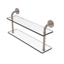 Allied Brass RM-2-22-PEW - Remi Collection 22 Inch Two Tiered Glass Shelf