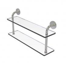 Allied Brass RM-2-22-SN - Remi Collection 22 Inch Two Tiered Glass Shelf