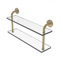Allied Brass RM-2-22-UNL - Remi Collection 22 Inch Two Tiered Glass Shelf