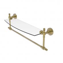 Allied Brass RW-33TB/18-UNL - Retro Wave Collection 18 Inch Glass Vanity Shelf with Integrated Towel Bar