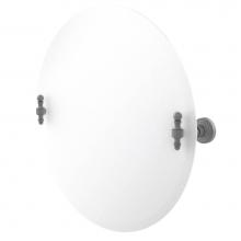 Allied Brass RW-90-GYM - Frameless Round Tilt Mirror with Beveled Edge