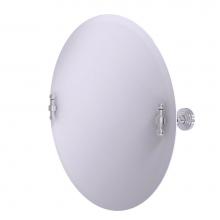 Allied Brass RW-90-PC - Frameless Round Tilt Mirror with Beveled Edge