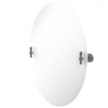 Allied Brass RW-91-GYM - Frameless Oval Tilt Mirror with Beveled Edge
