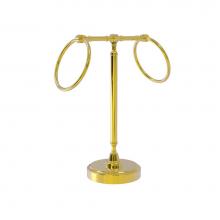 Allied Brass RWM-3-PB - Vanity Top 2 Towel Ring Guest Towel Holder