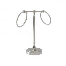 Allied Brass RWM-3-SN - Vanity Top 2 Towel Ring Guest Towel Holder