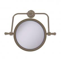 Allied Brass RWM-4/4X-PEW - Retro Wave Collection Wall Mounted Swivel Make-Up Mirror 8 Inch Diameter with 4X Magnification