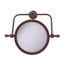 Allied Brass RWM-4/5X-CA - Retro Wave Collection Wall Mounted Swivel Make-Up Mirror 8 Inch Diameter with 5X Magnification