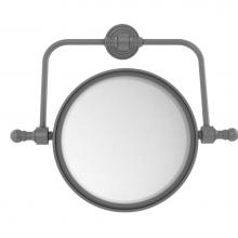 Allied Brass RWM-4/5X-GYM - Retro Wave Collection Wall Mounted Swivel Make-Up Mirror 8 Inch Diameter with 5X Magnification