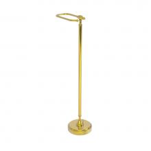Allied Brass RWM-5-PB - Retro Wave Collection Free Standing Toilet Tissue Holder