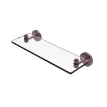 Allied Brass SB-1/16-CA - South Beach Collection 16 Inch Glass Vanity Shelf with Beveled Edges