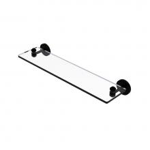 Allied Brass SB-1/22-BKM - South Beach Collection 22 Inch Glass Vanity Shelf with Beveled Edges