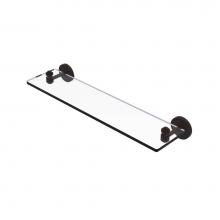 Allied Brass SB-1/22-ORB - South Beach Collection 22 Inch Glass Vanity Shelf with Beveled Edges