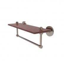 Allied Brass SB-1TB-16-IRW-PEW - South Beach Collection 16 Inch Solid IPE Ironwood Shelf with Integrated Towel Bar