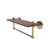 Allied Brass SB-1TB-16-IRW-UNL - South Beach Collection 16 Inch Solid IPE Ironwood Shelf with Integrated Towel Bar