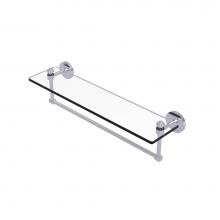 Allied Brass SB-1TB/22-SCH - Southbeach Collection 22 Inch Glass Vanity Shelf with Integrated Towel Bar