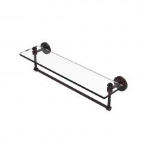 Allied Brass SB-1TB/22-VB - Southbeach Collection 22 Inch Glass Vanity Shelf with Integrated Towel Bar