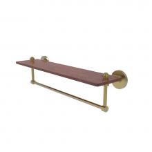 Allied Brass SB-1TB-22-IRW-SBR - South Beach Collection 22 Inch Solid IPE Ironwood Shelf with Integrated Towel Bar