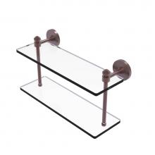Allied Brass SB-2/16-CA - Southbeach Collection 16 Inch Two Tiered Glass Shelf