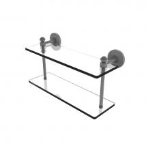 Allied Brass SB-2/16-GYM - Southbeach Collection 16 Inch Two Tiered Glass Shelf