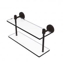 Allied Brass SB-2/16-ORB - Southbeach Collection 16 Inch Two Tiered Glass Shelf