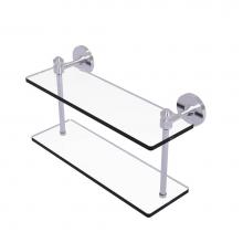 Allied Brass SB-2/16-SCH - Southbeach Collection 16 Inch Two Tiered Glass Shelf