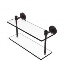 Allied Brass SB-2/16-VB - Southbeach Collection 16 Inch Two Tiered Glass Shelf