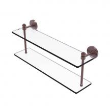 Allied Brass SB-2/22-CA - Southbeach Collection 22 Inch Two Tiered Glass Shelf
