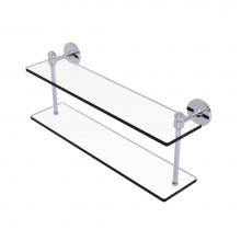 Allied Brass SB-2/22-PC - Southbeach Collection 22 Inch Two Tiered Glass Shelf