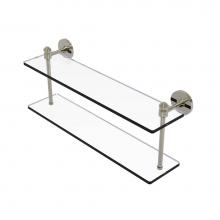 Allied Brass SB-2/22-PNI - Southbeach Collection 22 Inch Two Tiered Glass Shelf