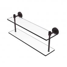 Allied Brass SB-2/22-VB - Southbeach Collection 22 Inch Two Tiered Glass Shelf