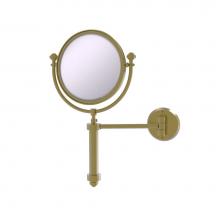 Allied Brass SB-4/2X-SBR - Southbeach Collection Wall Mounted Make-Up Mirror 8 Inch Diameter with 2X Magnification