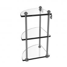 Allied Brass SB-6-GYM - Southbeach Collection Three Tier Corner Glass Shelf