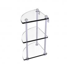Allied Brass SB-6-PC - Southbeach Collection Three Tier Corner Glass Shelf