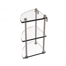 Allied Brass SB-6-PEW - Southbeach Collection Three Tier Corner Glass Shelf