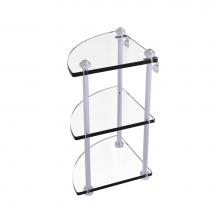 Allied Brass SB-6-SCH - Southbeach Collection Three Tier Corner Glass Shelf