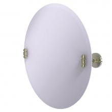 Allied Brass SB-90-PNI - Frameless Round Tilt Mirror with Beveled Edge