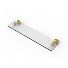 Allied Brass SG-1-22-PB - Sag Harbor Collection 22 Inch Glass Vanity Shelf with Beveled Edges