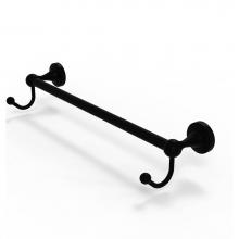 Allied Brass SG-41-30-HK-BKM - Sag Harbor Collection 30 Inch Towel Bar with Integrated Hooks