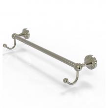 Allied Brass SG-41-30-HK-PNI - Sag Harbor Collection 30 Inch Towel Bar with Integrated Hooks