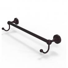 Allied Brass SG-41-36-HK-ABZ - Sag Harbor Collection 36 Inch Towel Bar with Integrated Hooks