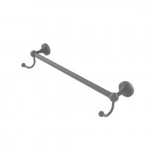Allied Brass SG-41-36-HK-GYM - Sag Harbor Collection 36 Inch Towel Bar with Integrated Hooks