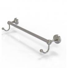 Allied Brass SG-41-36-HK-SN - Sag Harbor Collection 36 Inch Towel Bar with Integrated Hooks