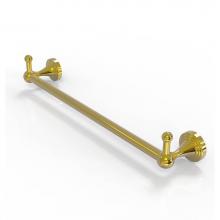 Allied Brass SG-41-36-PEG-PB - Sag Harbor Collection 36 Inch Towel Bar with Integrated Hooks
