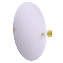 Allied Brass SG-90-PB - Sag Harbor Collection Frameless Round Tilt Mirror with Beveled Edge