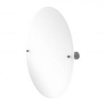 Allied Brass SG-91-GYM - Sag Harbor Collection Frameless Oval Tilt Mirror with Beveled Edge