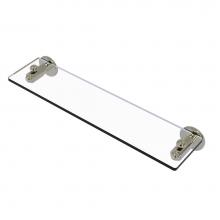 Allied Brass SH-1/22-PNI - Soho Collection 22 Inch Glass Vanity Shelf with Beveled Edges