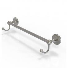Allied Brass SL-41-36-HK-SN - Shadwell Collection 36 Inch Towel Bar with Integrated Hooks
