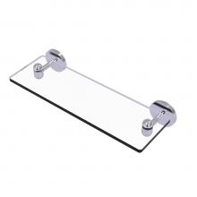 Allied Brass TA-1/16-SCH - Tango Collection 16 Inch Glass Vanity Shelf with Beveled Edges