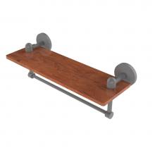 Allied Brass TA-1TB-16-IRW-GYM - Tango Collection 16 Inch Solid IPE Ironwood Shelf with Integrated Towel Bar